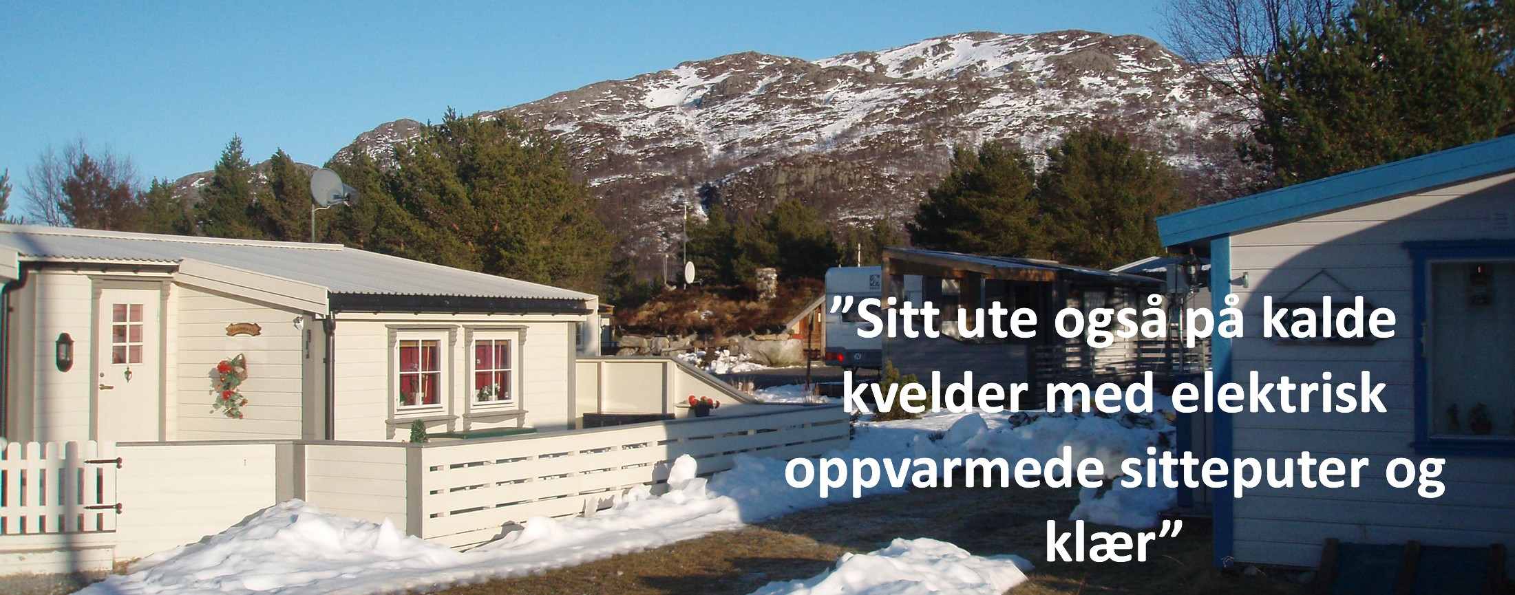 Sitte ute på kalde kvelder med oppvarmede sitteputer